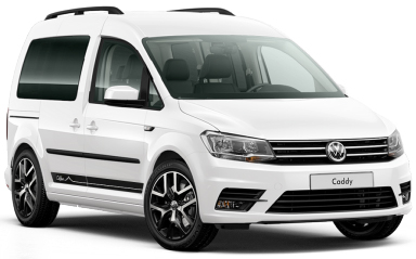VW Caddy hyra minibuss